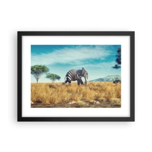 Pôster com moldura preta - Cinza não está mais na moda - 40x30 cm