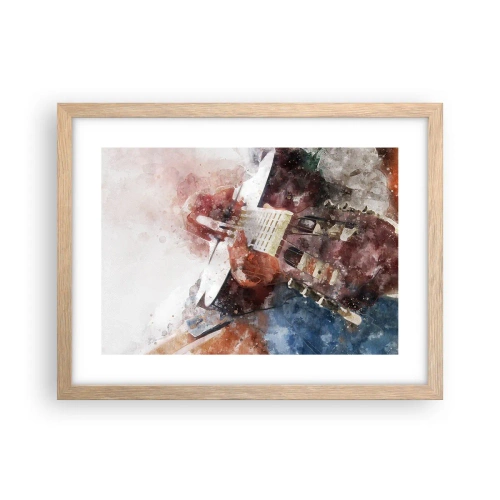 Pôster com moldura de carvalho claro - E o que acha? - 40x30 cm