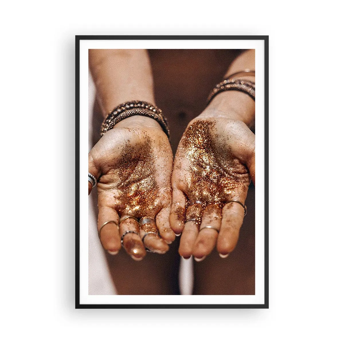 Pôster com moldura preta - Um presente para si - 70x100 cm