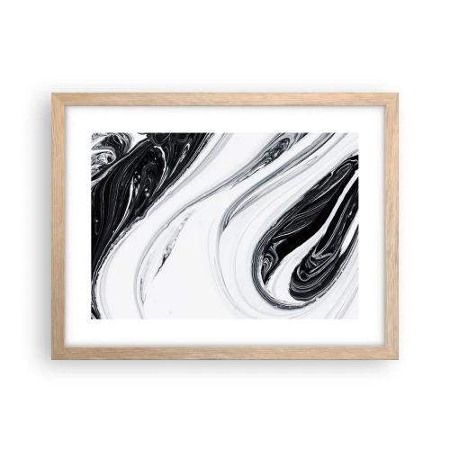 Pôster com moldura de carvalho claro - Uma combinação de opostos - 40x30 cm