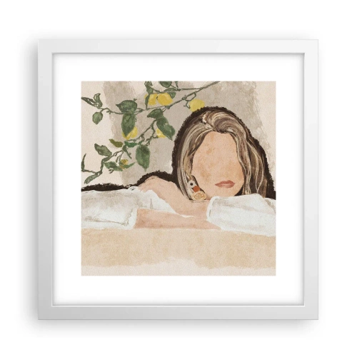 Pôster em moldura branca - Beleza do sul - 30x30 cm