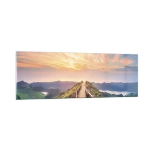 Quadro em vidro - Perto do céu - 90x30 cm