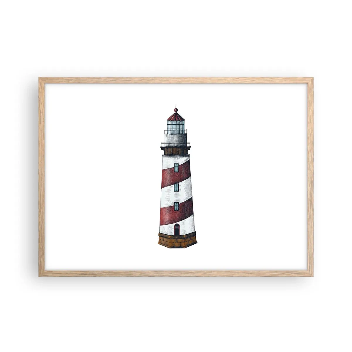 Pôster com moldura de carvalho claro - Sempre em guarda - 70x50 cm