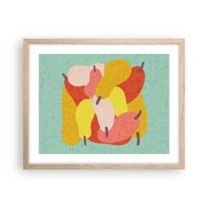 Pôster com moldura de carvalho claro - Experimente o sol de verão - 50x40 cm