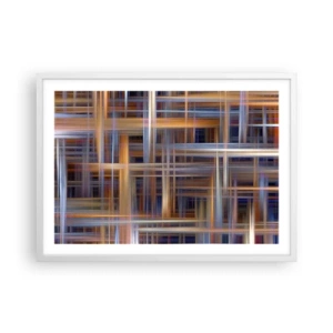 Pôster em moldura branca - Tecido de luz - 70x50 cm