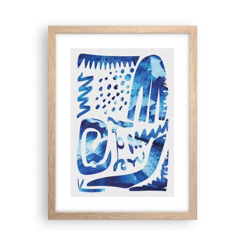 Pôster com moldura de carvalho claro - Voltar às raízes - 30x40 cm