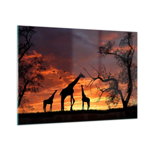 Quadro em vidro - Um pequeno jantar com seus entes queridos - 100x70 cm