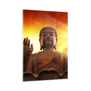 Quadro em vidro - Paz do mundo - 50x70 cm