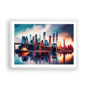 Pôster em moldura branca - Nova York dos sonhos - 70x50 cm