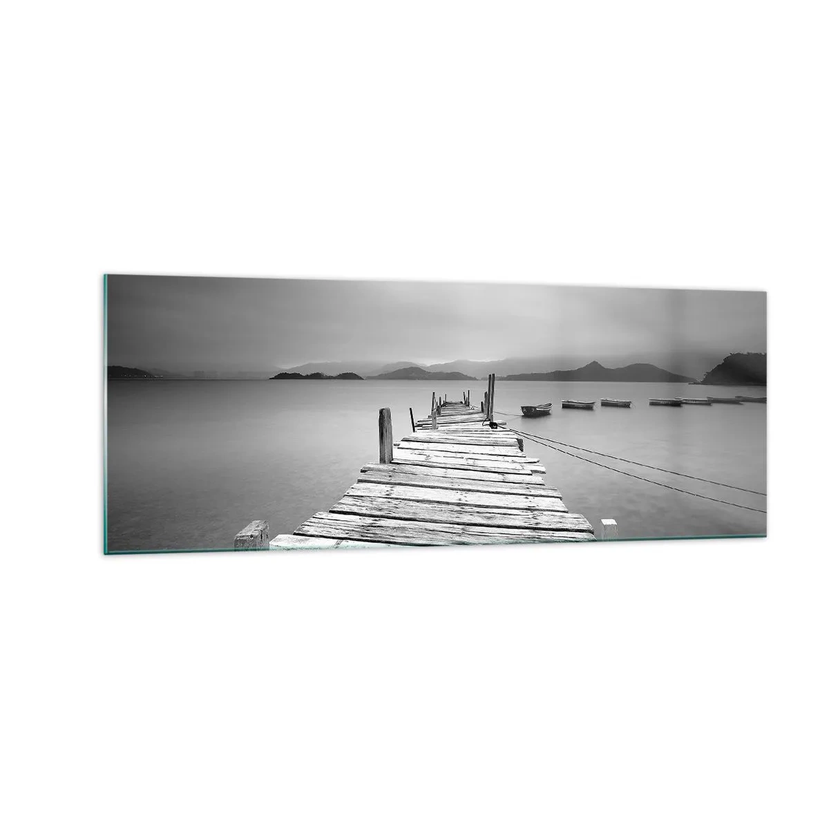 Quadro em vidro - Além das montanhas, além dos mares - 140x50 cm