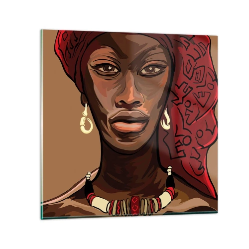 Quadro em vidro - Vénus de Ébano - 70x70 cm