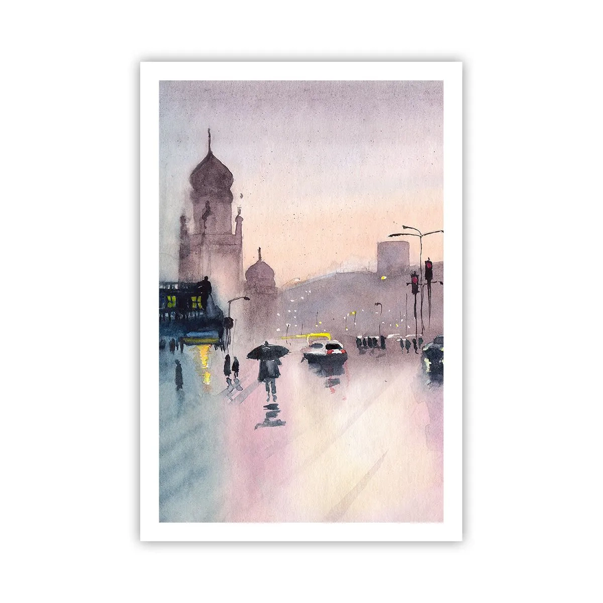 Pôster - Na névoa chuvosa - 61x91 cm