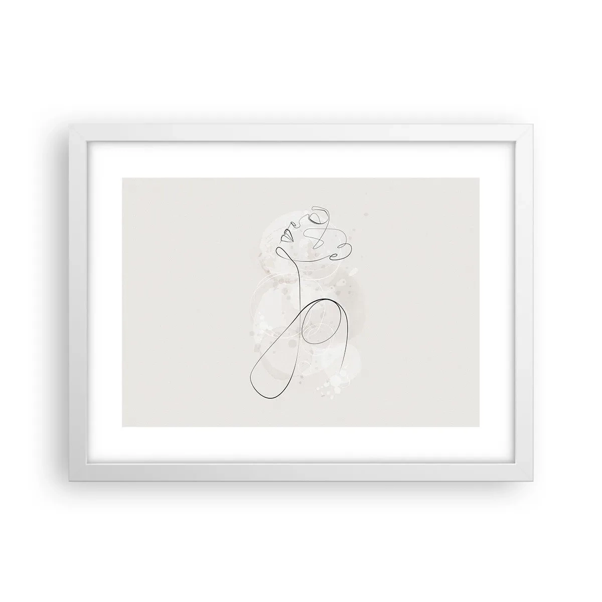 Pôster em moldura branca - O espiral de beleza - 40x30 cm