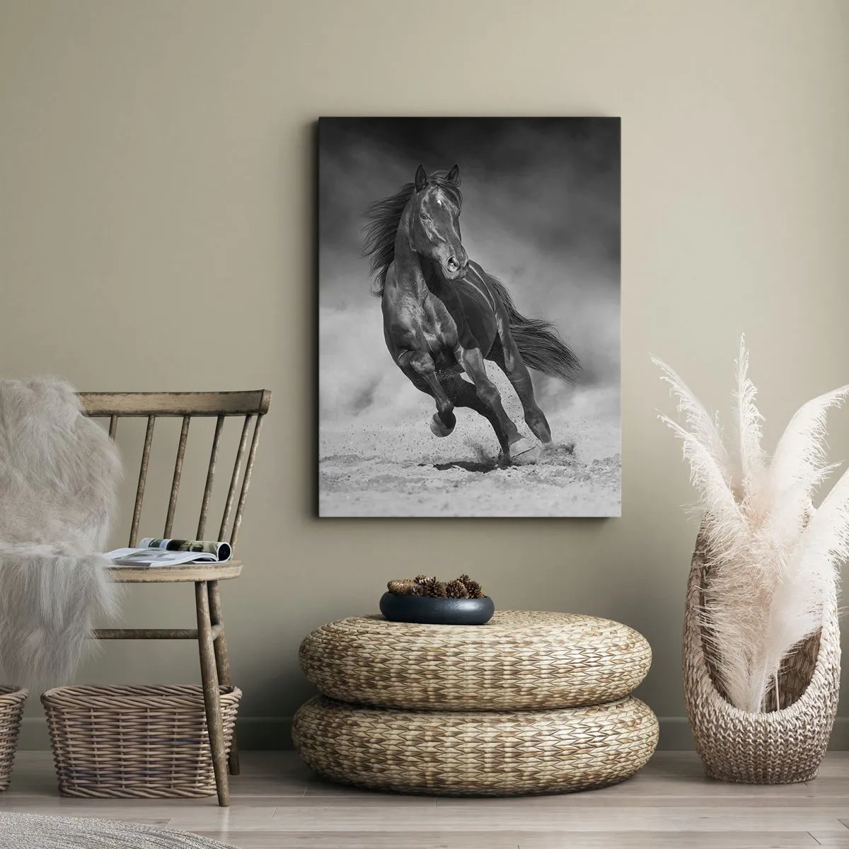 Quadro em tela - Digno do próprio emir - 65x120 cm