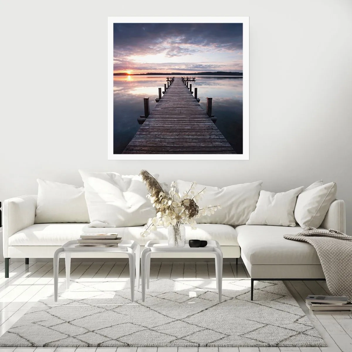 Pôster - A tranquila fronteira do dia e da noite - 40x40 cm