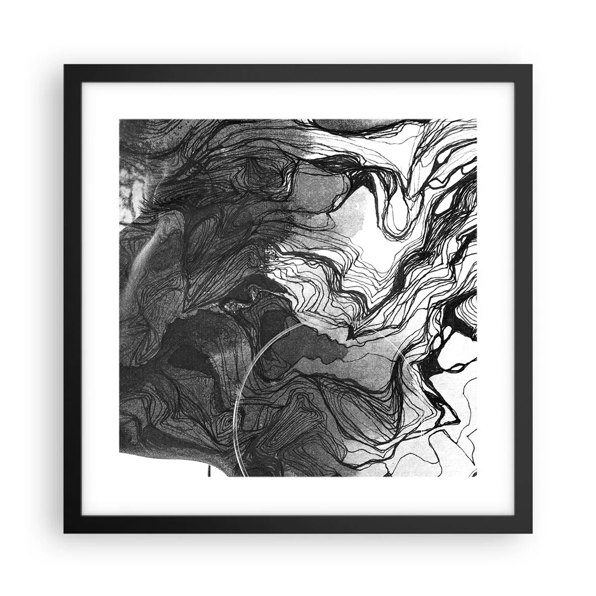 Pôster com moldura preta - Entrelaçados em sonhos - 40x40 cm