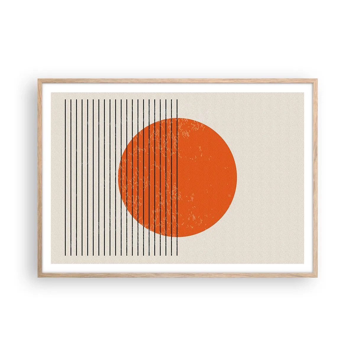 Pôster com moldura de carvalho claro - Sempre sol - 100x70 cm