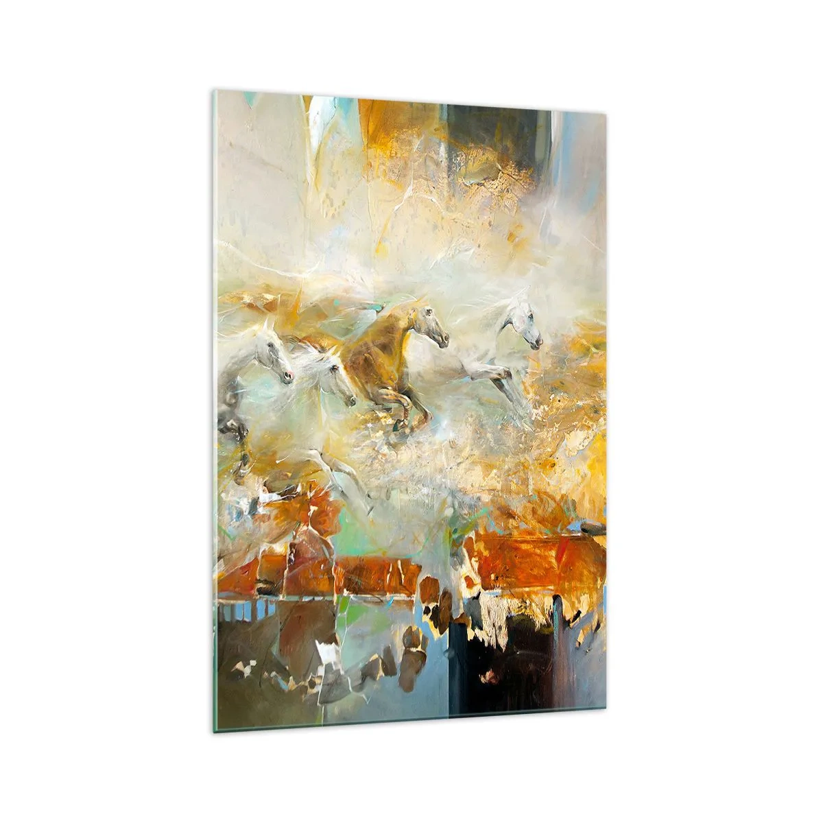 Quadro em vidro - A galope através da luz - 70x100 cm