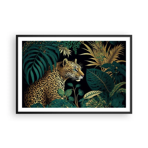 Pôster com moldura preta - Um anfitrião na selva - 91x61 cm