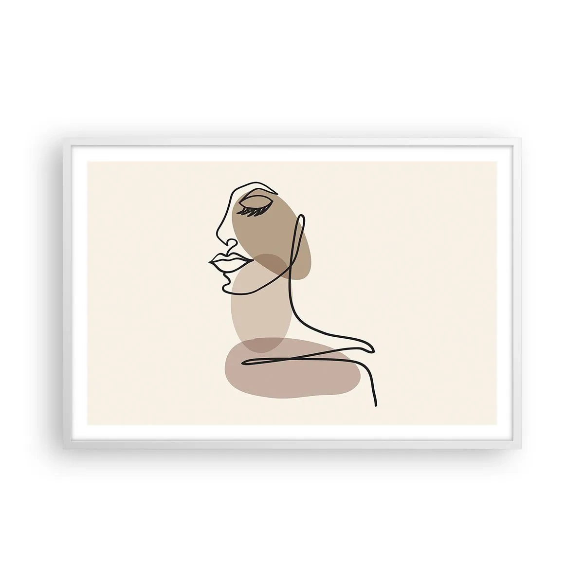 Pôster em moldura branca - Uma certa linha de beleza - 91x61 cm
