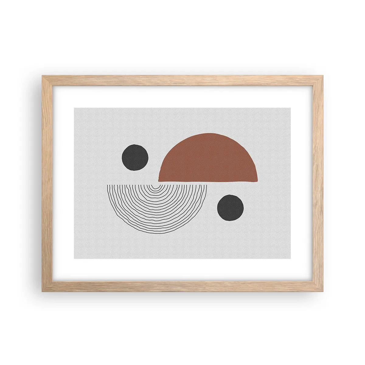 Pôster com moldura de carvalho claro - Perfeição das rodas - 40x30 cm