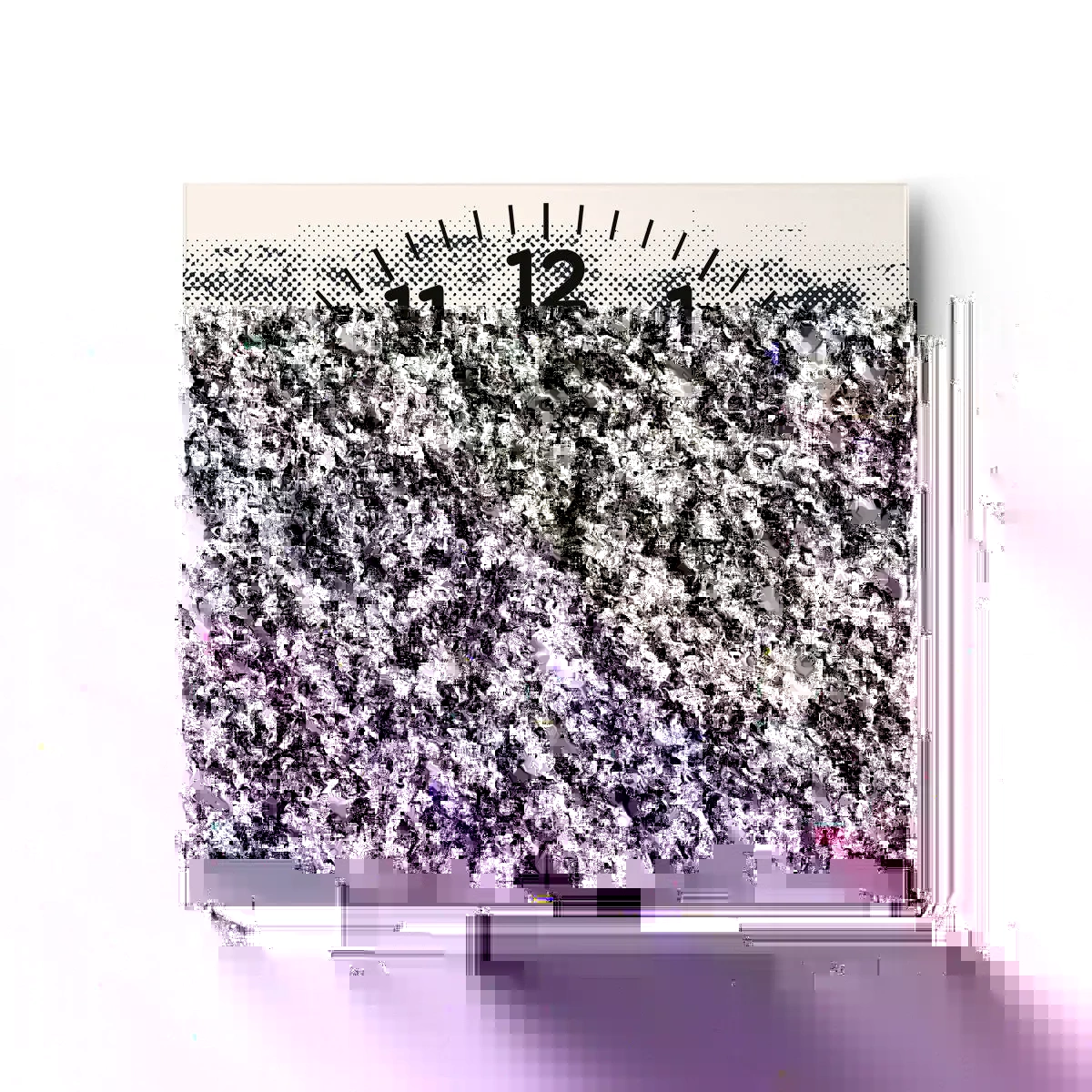 Relógio de parede - Relógio em vidro - Composição nebulosa - 40x40 cm