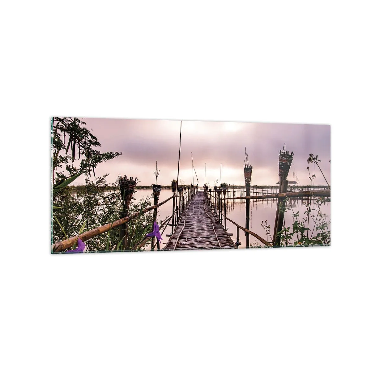 Quadro em vidro - Paz e tranquilidade da Ásia - 120x50 cm