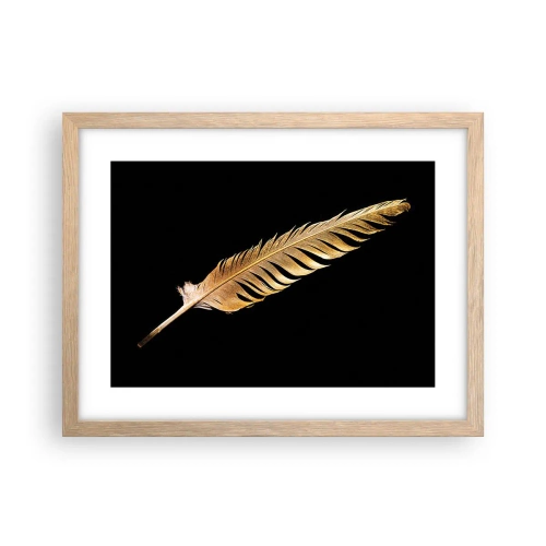 Pôster com moldura de carvalho claro - É uma pena - 40x30 cm