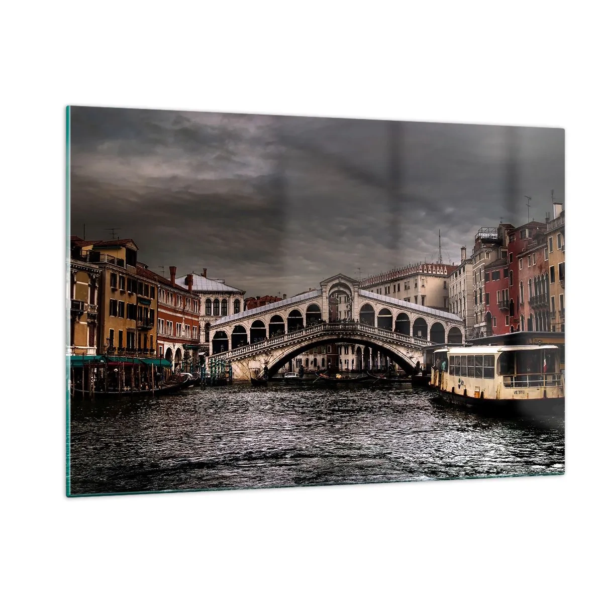 Quadro em vidro - A promessa de uma noite em Veneza - 120x80 cm