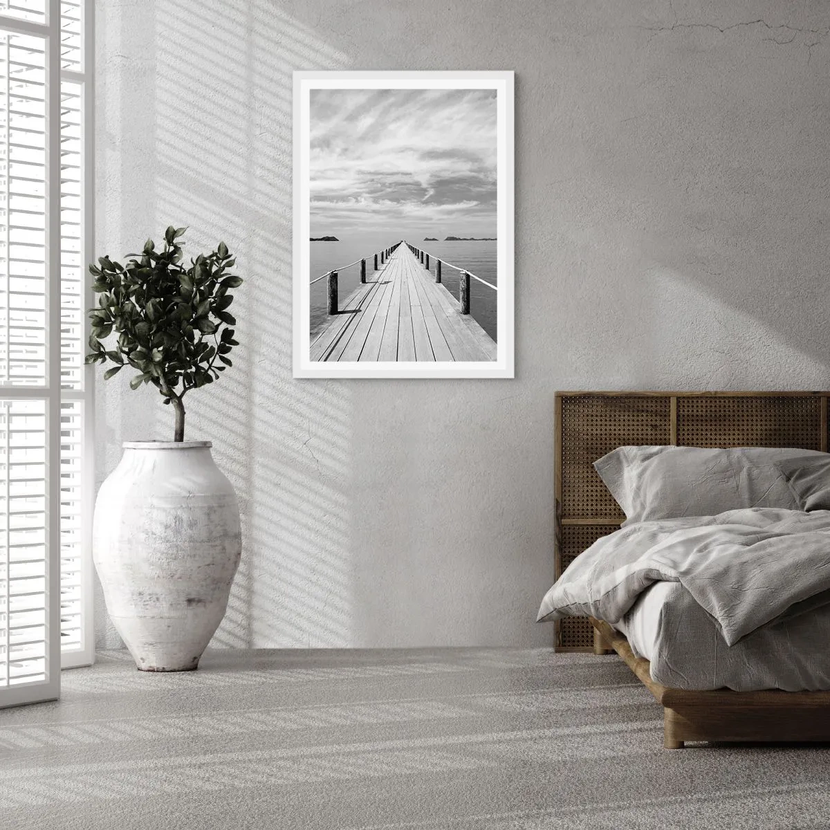 Pôster em moldura branca - Talvez uma viagem... - 40x50 cm