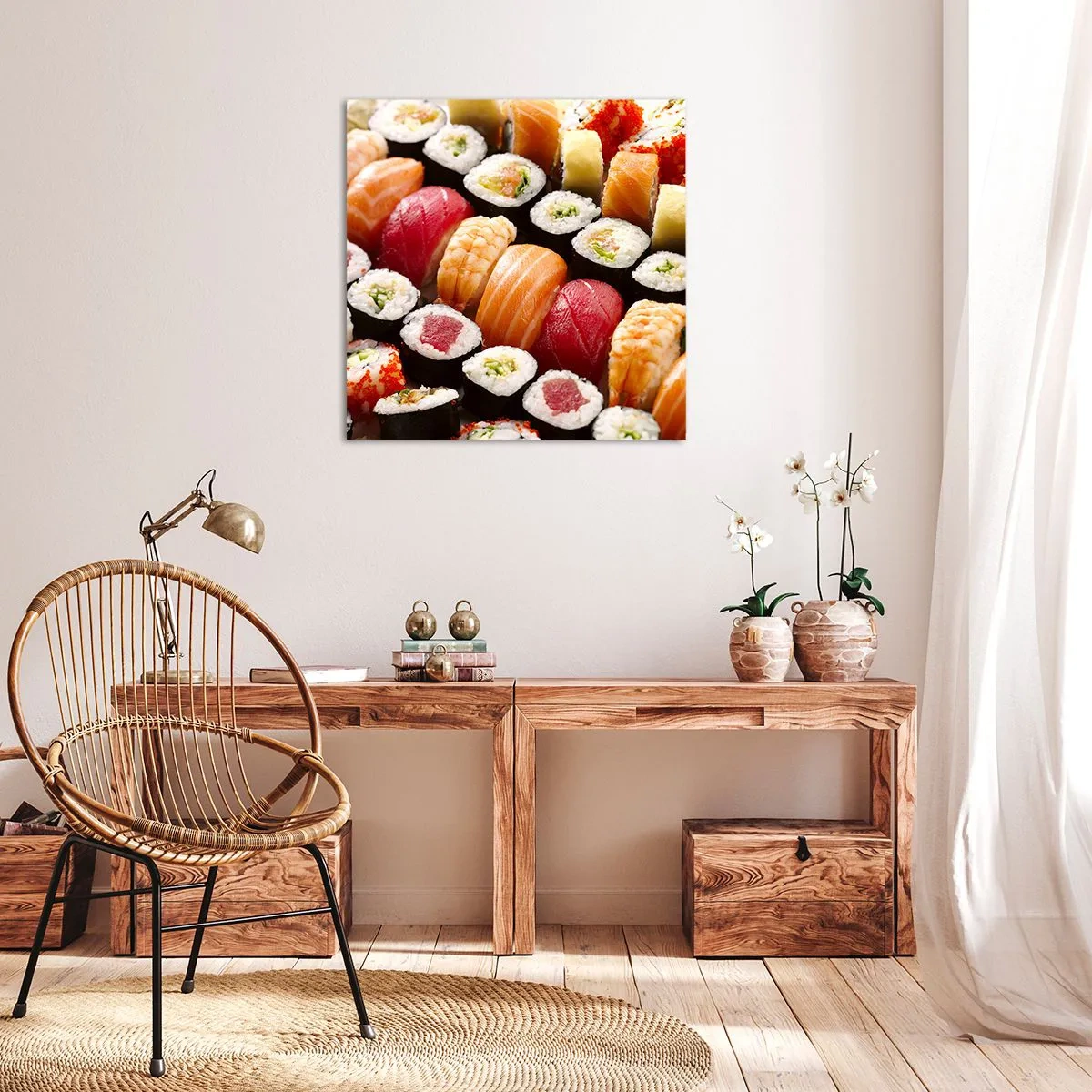 Quadro em tela - Cores e sabores da Ásia - 70x70 cm