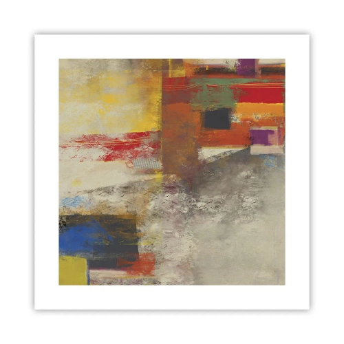 Pôster - Geometria das cores - 40x40 cm