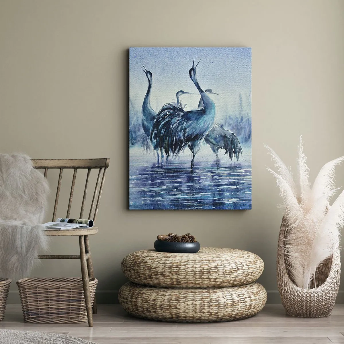 Quadro em tela - Reunião matinal - 50x70 cm