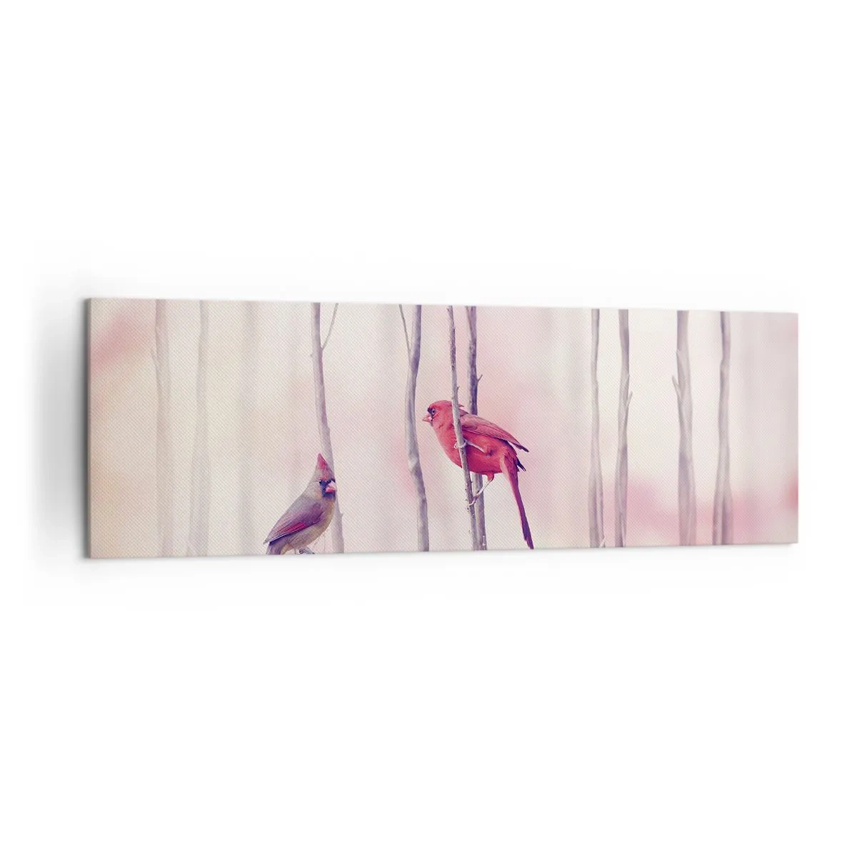 Quadro em tela - O Conto da floresta rosa - 160x50 cm