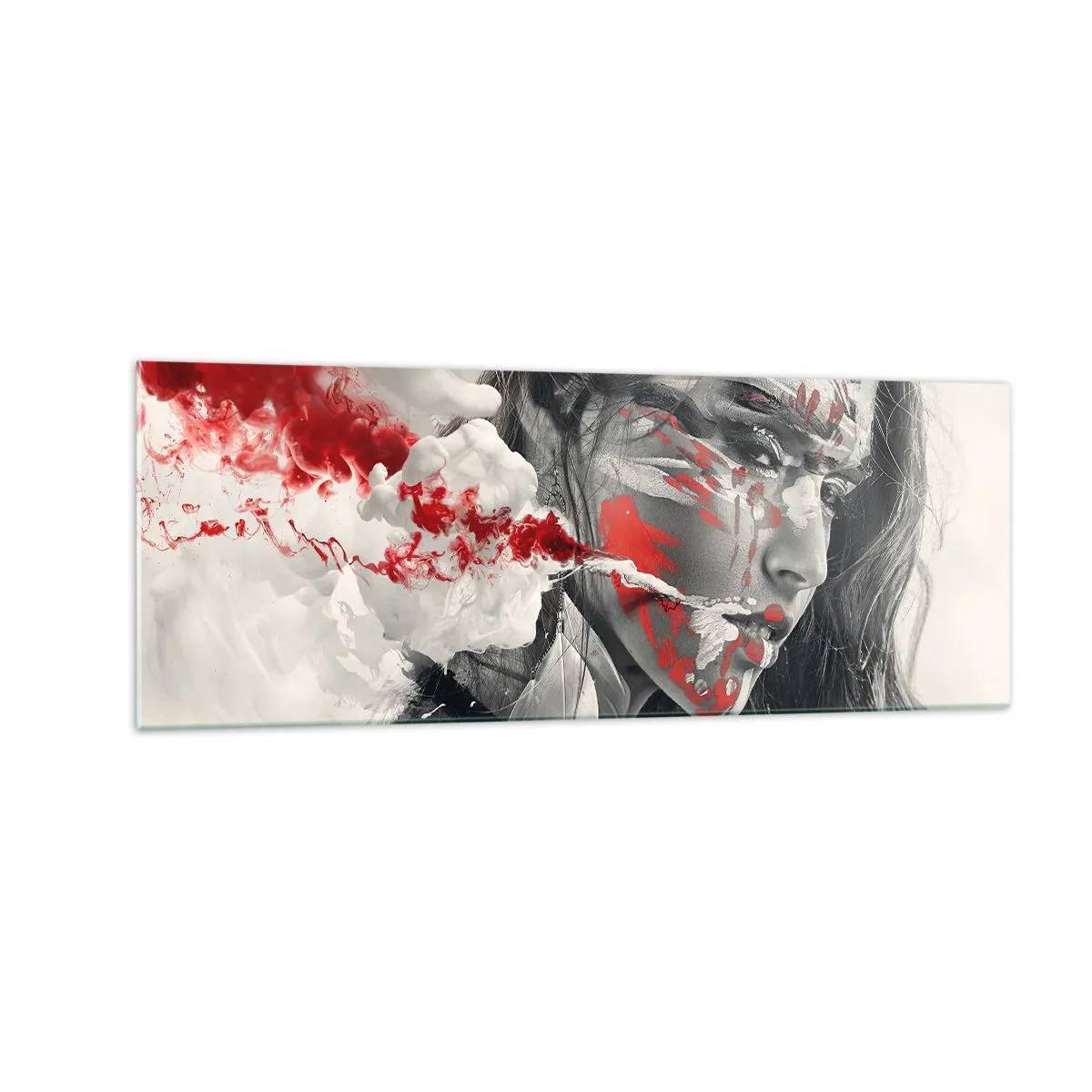 Quadro em vidro - Nos fumos do absurdo - 140x50 cm