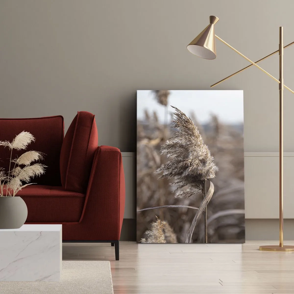 Quadro em tela - É hora de voar com o vento - 55x100 cm