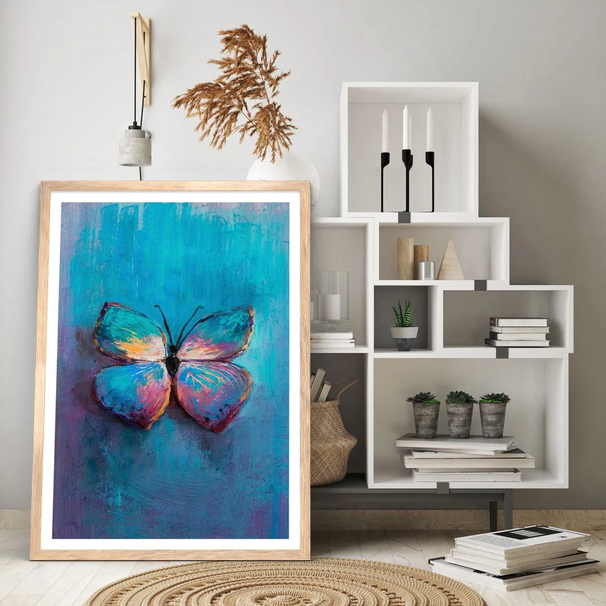 Pôster com moldura de carvalho claro - Em toda a sua glória - 70x100 cm