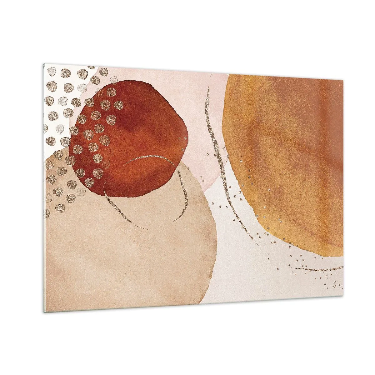 Quadro em vidro - Redondeza e movimento - 100x70 cm