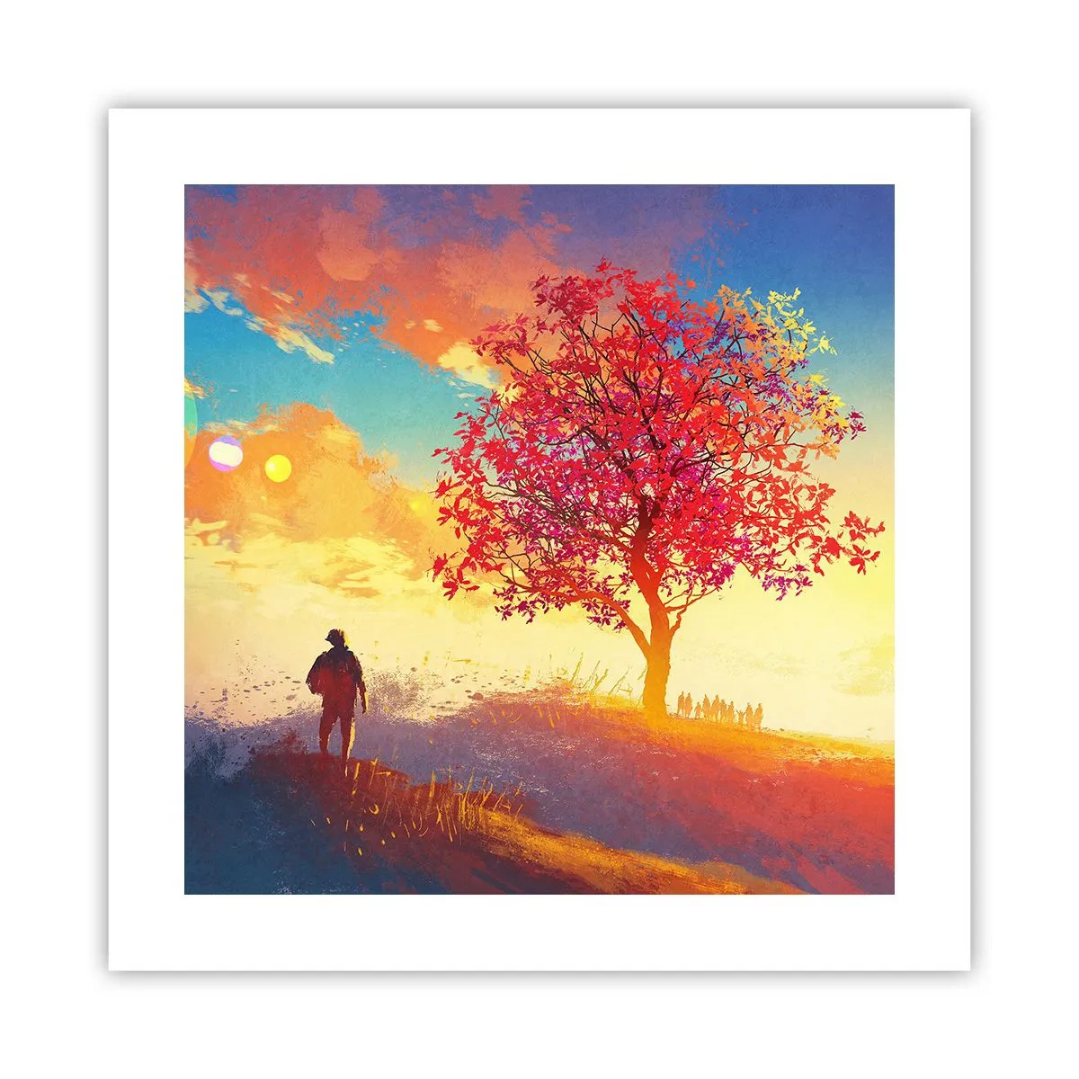 Pôster - O peregrino no seu destino - 40x40 cm