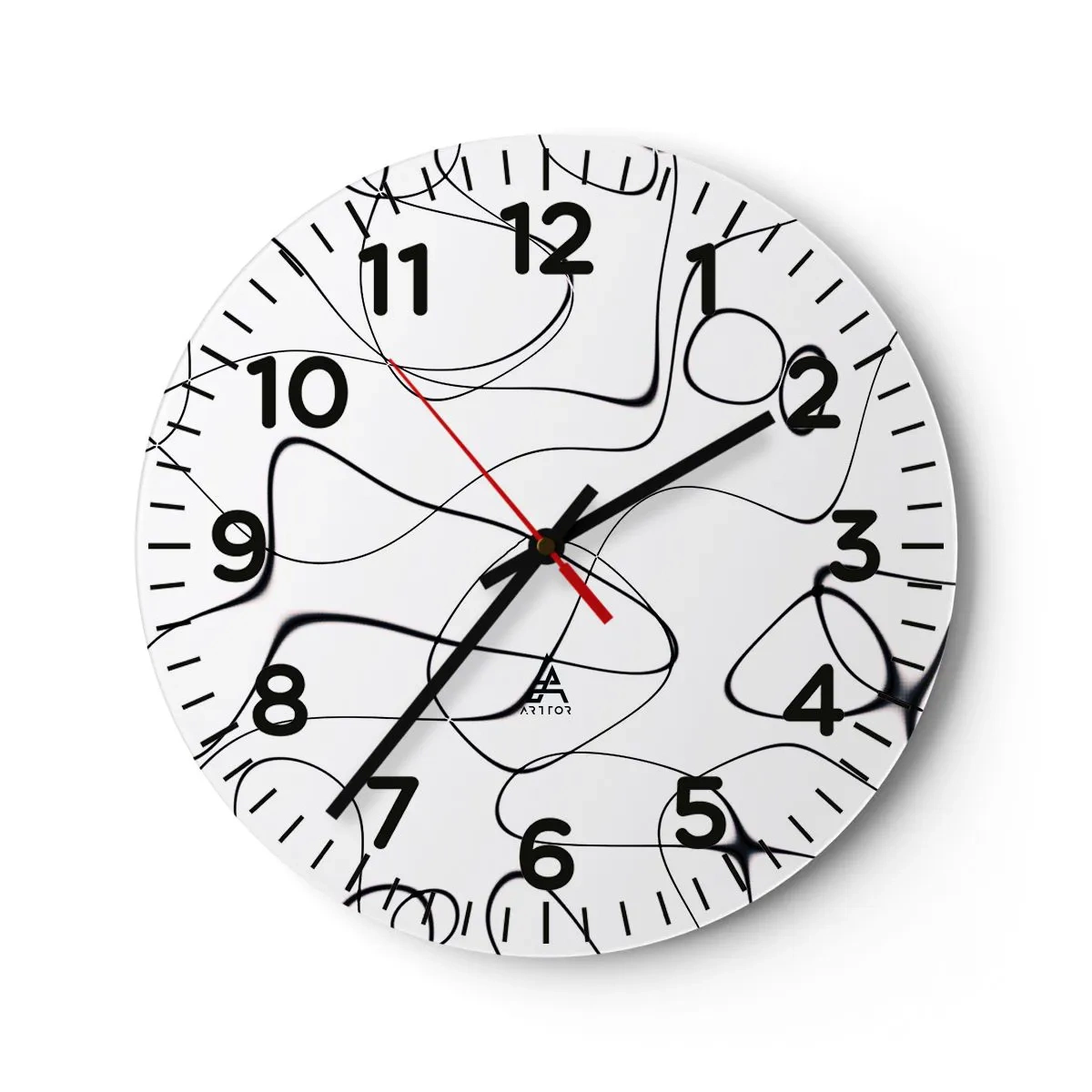 Relógio de parede - Relógio em vidro - Os caminhos da vida, as vicissitudes do destino - 40x40 cm