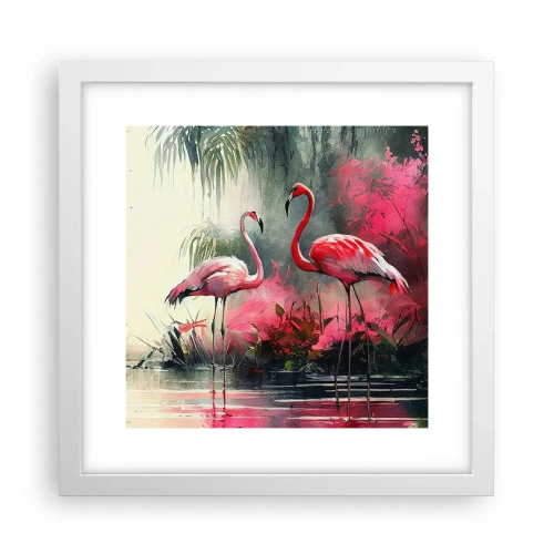 Pôster em moldura branca - Uma lição de graça natural - 30x30 cm