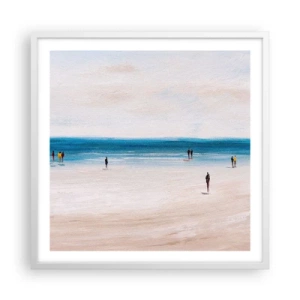 Pôster em moldura branca - Uma necessidade natural - 60x60 cm
