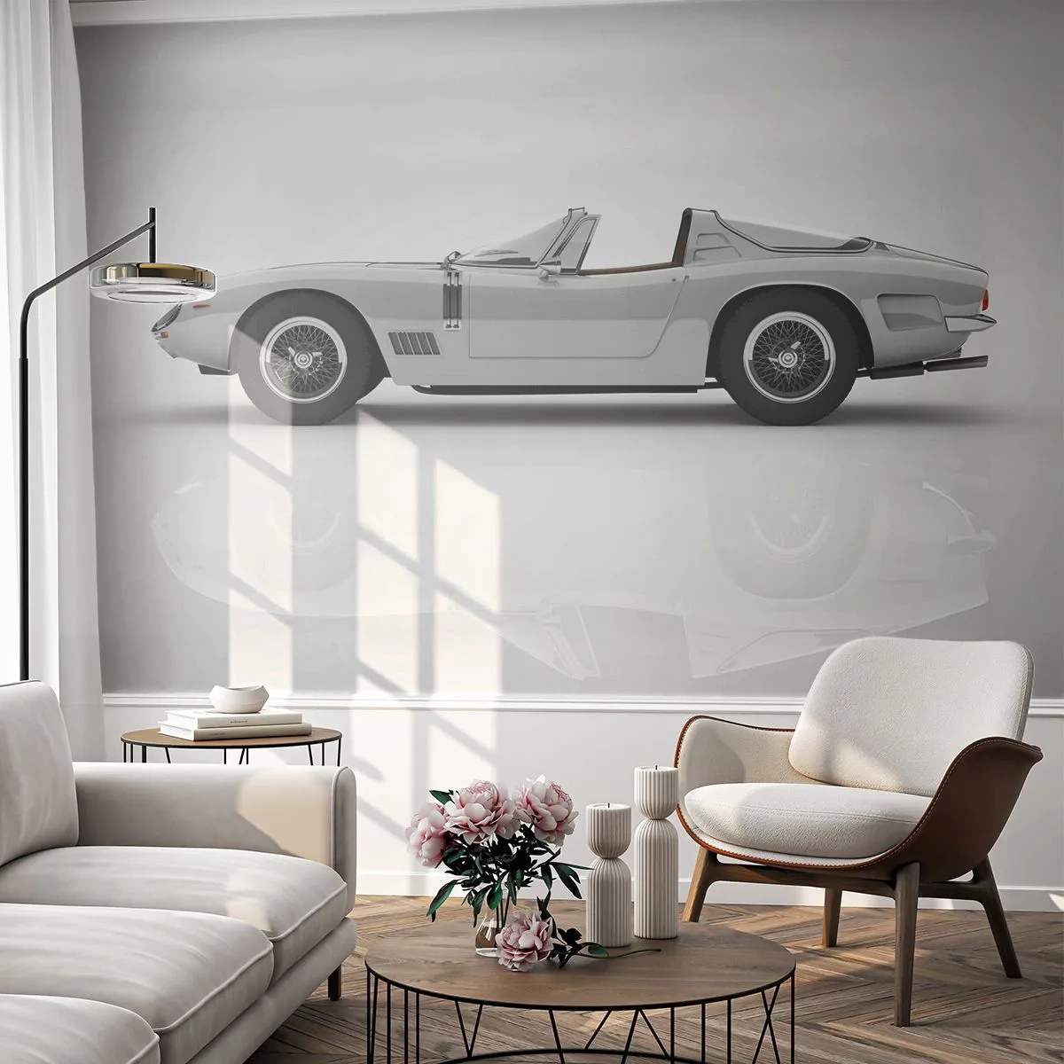 Papel de Parede Autocolante Deluxe Sticker - A promessa de diversão - Carro esportivo, Cabriolé, Automotivo - 250x175 cm