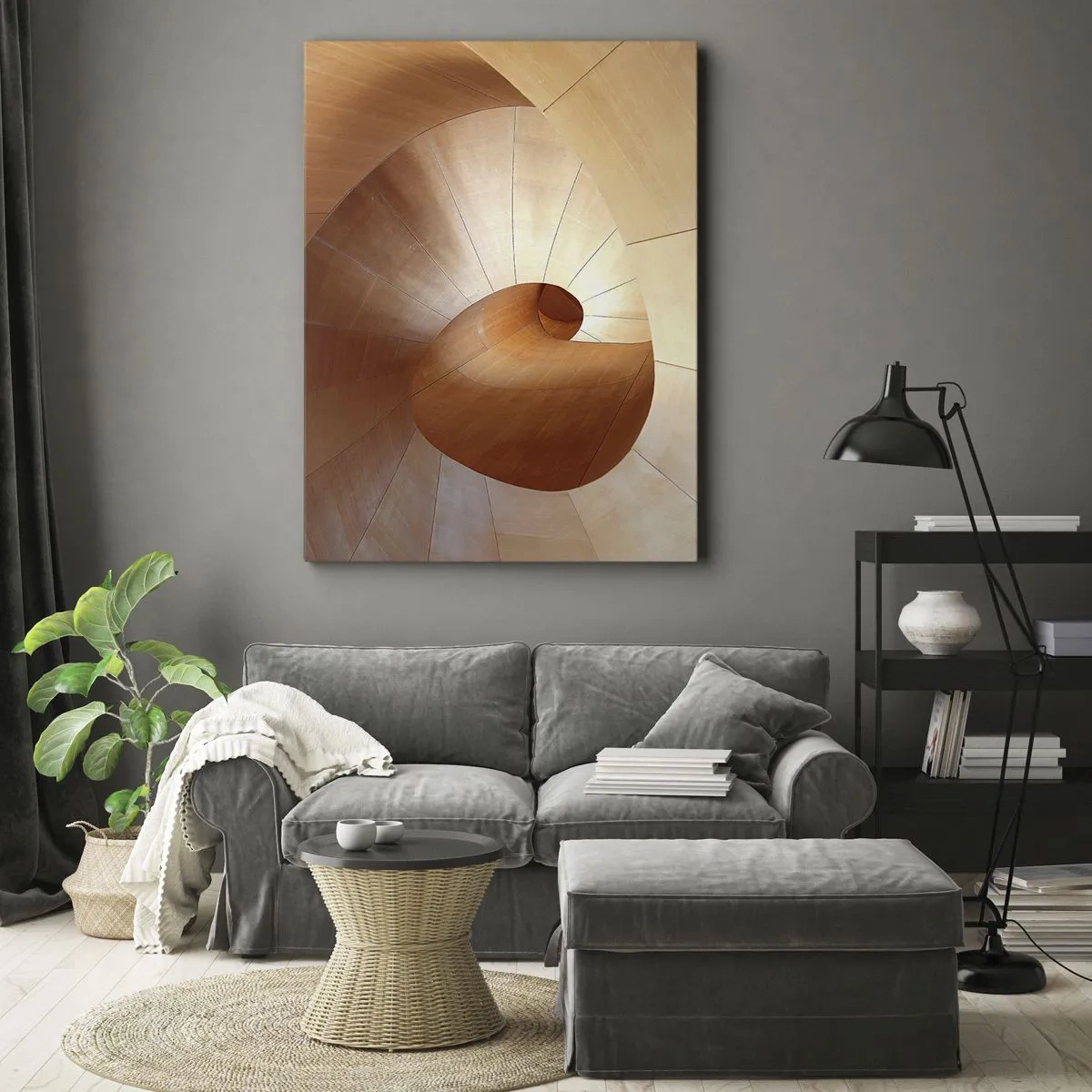 Quadro em tela - Serpentina arquitetônica - 50x70 cm