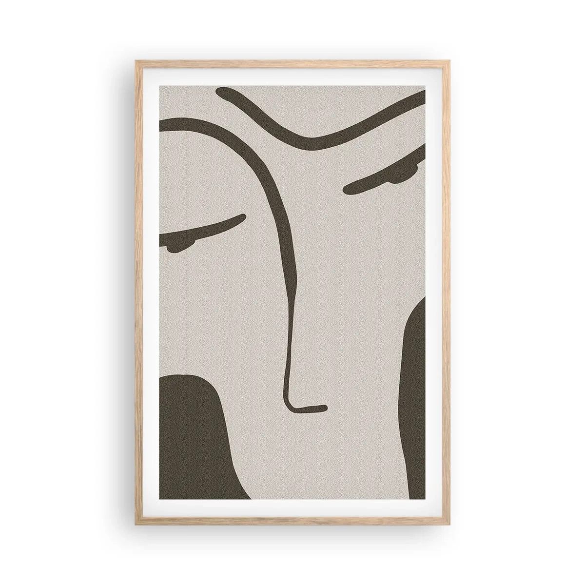 Pôster com moldura de carvalho claro - Como uma pintura de Modigliani - 61x91 cm