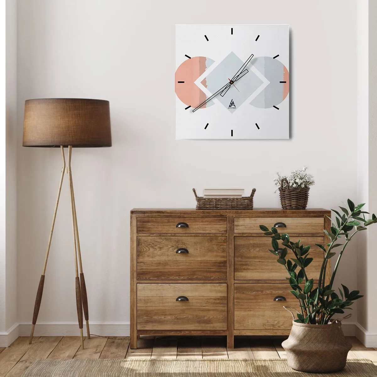 Relógio de parede - Relógio em vidro - A situação é clara - 30x30 cm