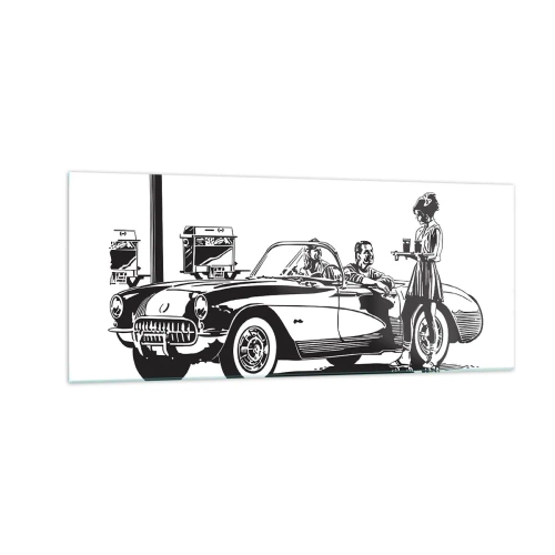 Quadro em vidro - 60º - América Despreocupada - 100x40 cm