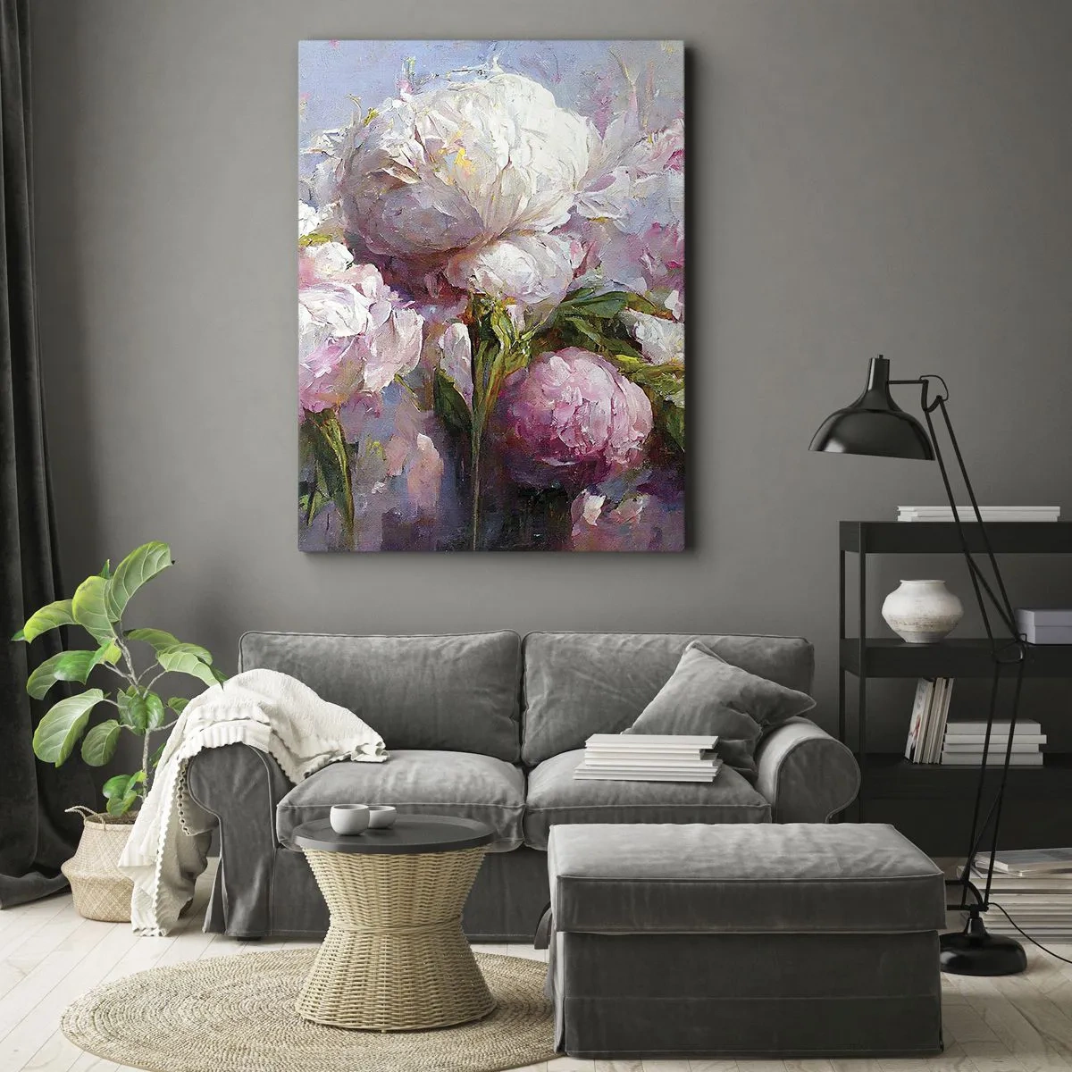 Quadro em tela - Um buquê cheio de vida - 50x70 cm