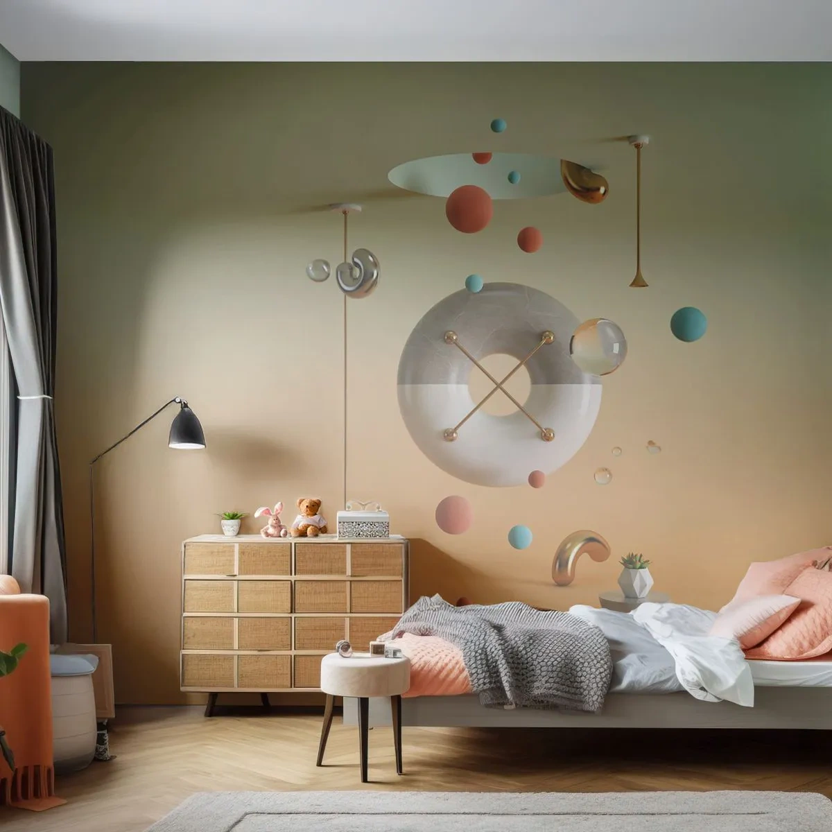 Papel de Parede Premium Canvas - Nada pode acontecer - Abstração, Surrealismo, 3D - 450x315 cm