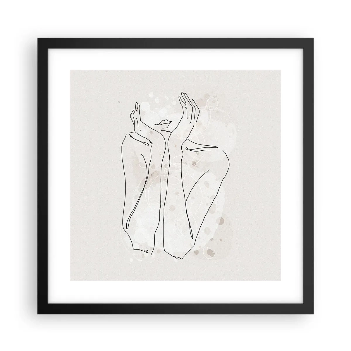 Pôster com moldura preta - Momento de sonho - 40x40 cm